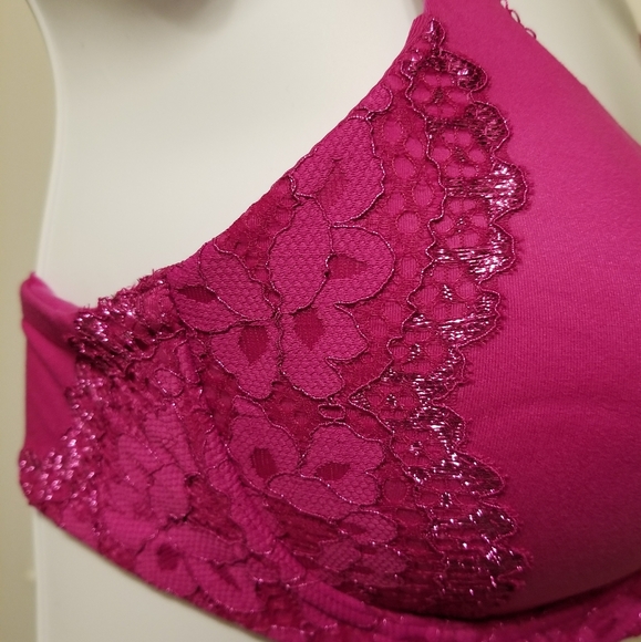 Victoria's Secret Body Bra 34B Pink Lace Shine - Picture 3 of 5